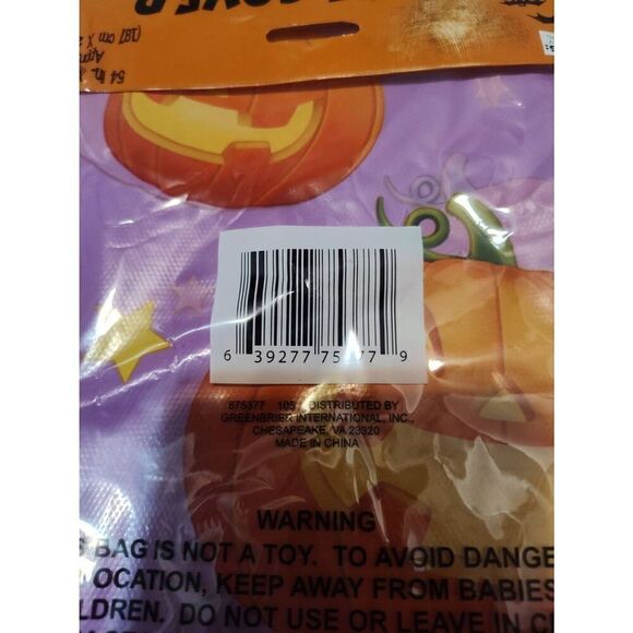 Lot of 2 Halloween Plastic Scalloped Table Cover 54”x 108” Purple w/Jack O'Lante - Picture 2 of 5